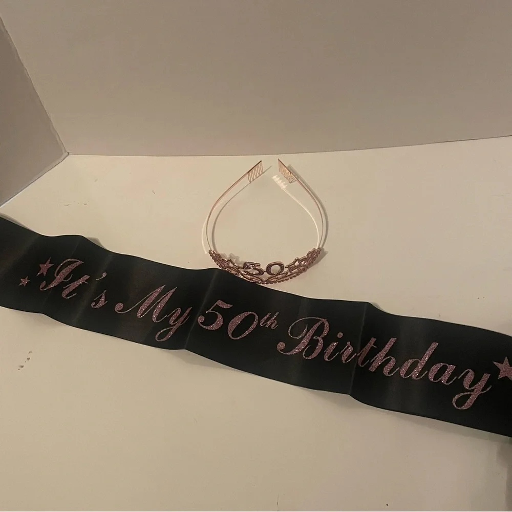 Rose Gold 50th Birthday Tiara